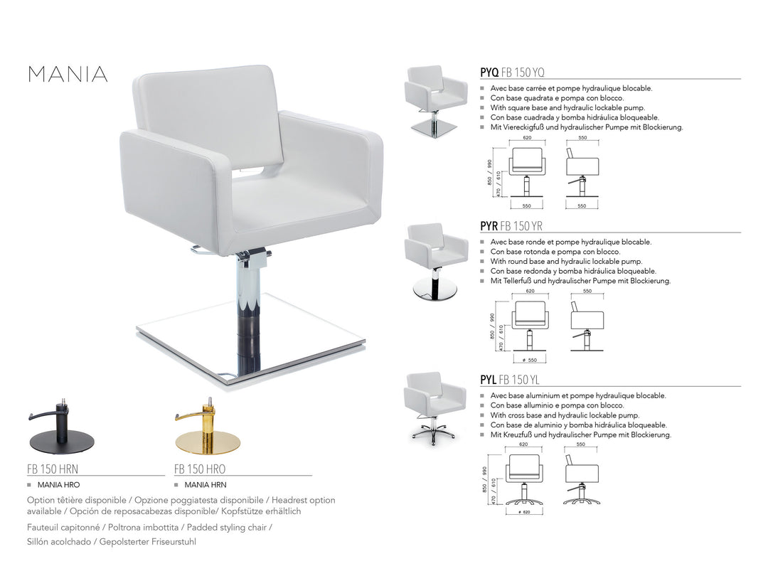 Nelson Mobilier Scaun de coafură MANIA PYQ