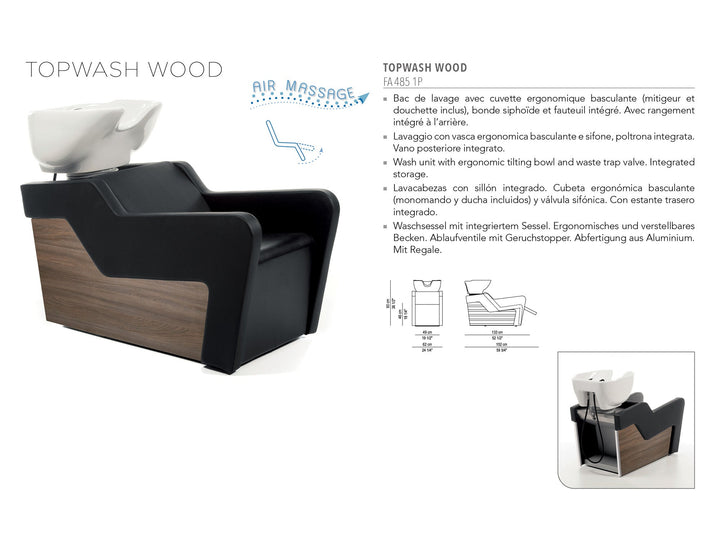 Salondesign24 SILLÓN DE LAVADO Husky WOOD