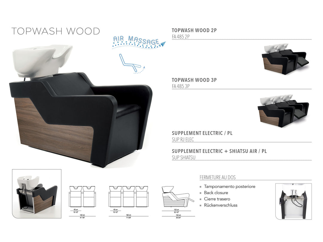 Nelson Mobilier SCAUN DE SPĂLARE TOPWASH WOOD