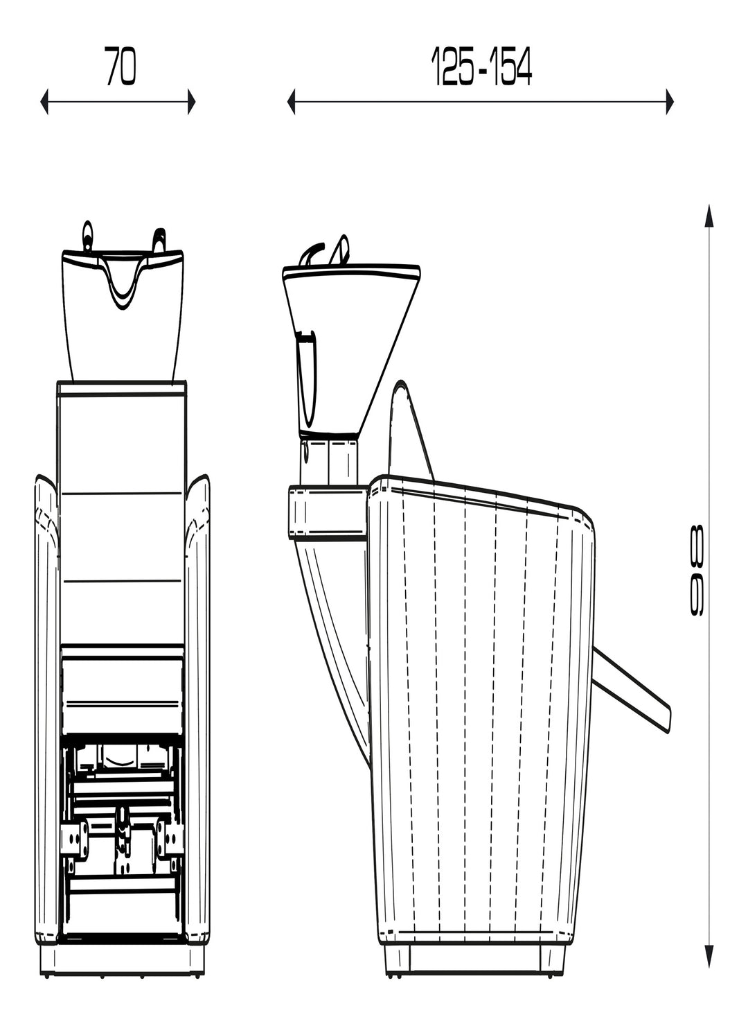 Pietranera WASCHANLAGE ZONE PRO OPTIMA ohne Beinauflage
