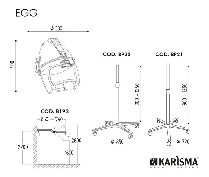 Karisma Casca de uscare Digital Egg