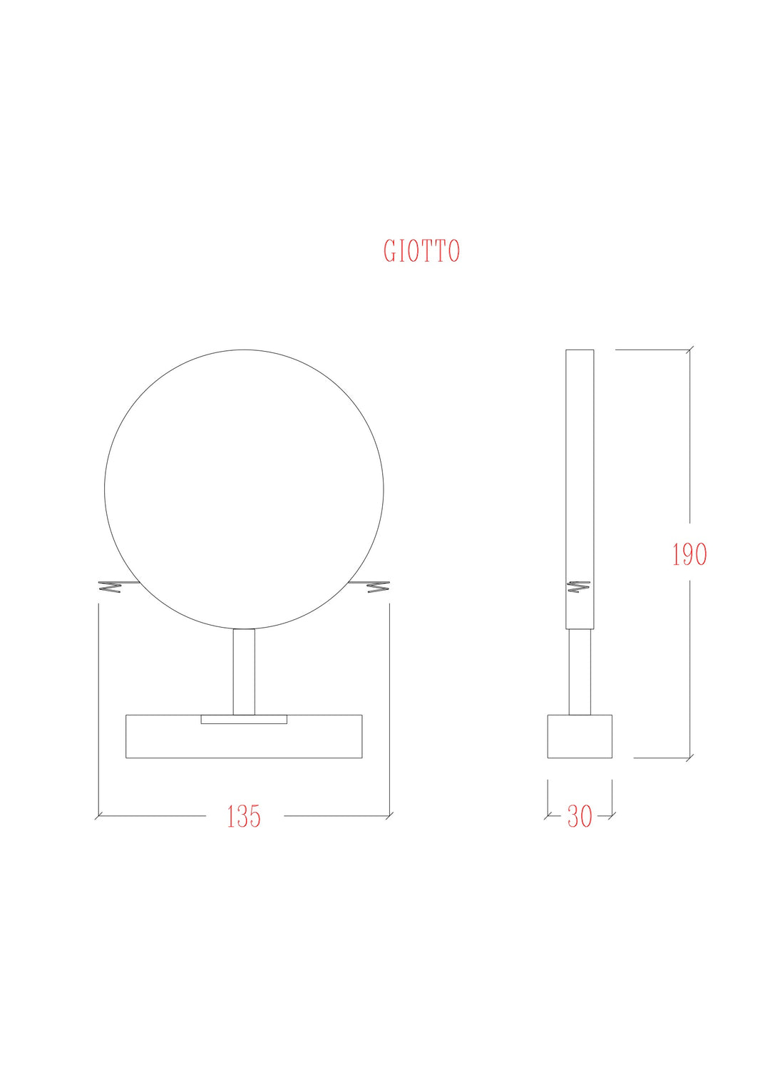 Vezzosi Frisörspiegel Giotto