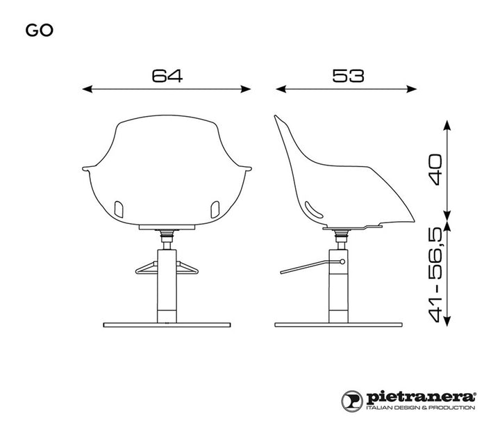 Pietranera Friseurstuhl GO ARRETIERBARE PUMPE