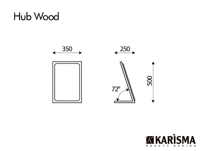 Karisma Stolní zrcadlo HUB WOOD