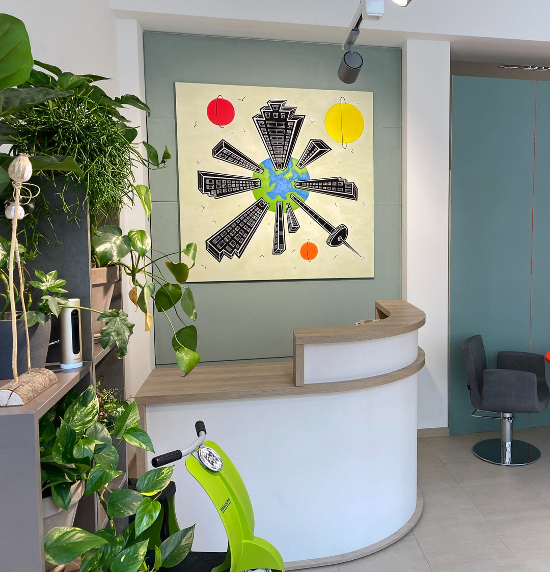 Pahi Reception Counter Elm Exhibit