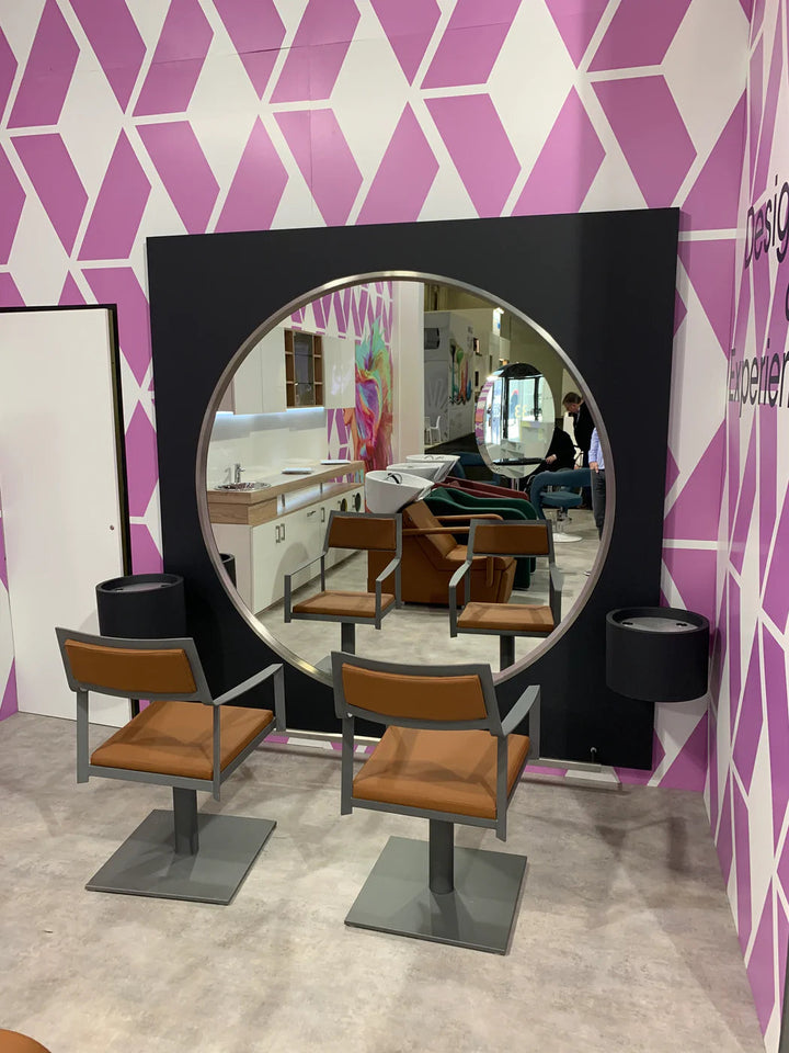 Salondesign24 منصة تصفيف شعر دائرية ضخمة Clock