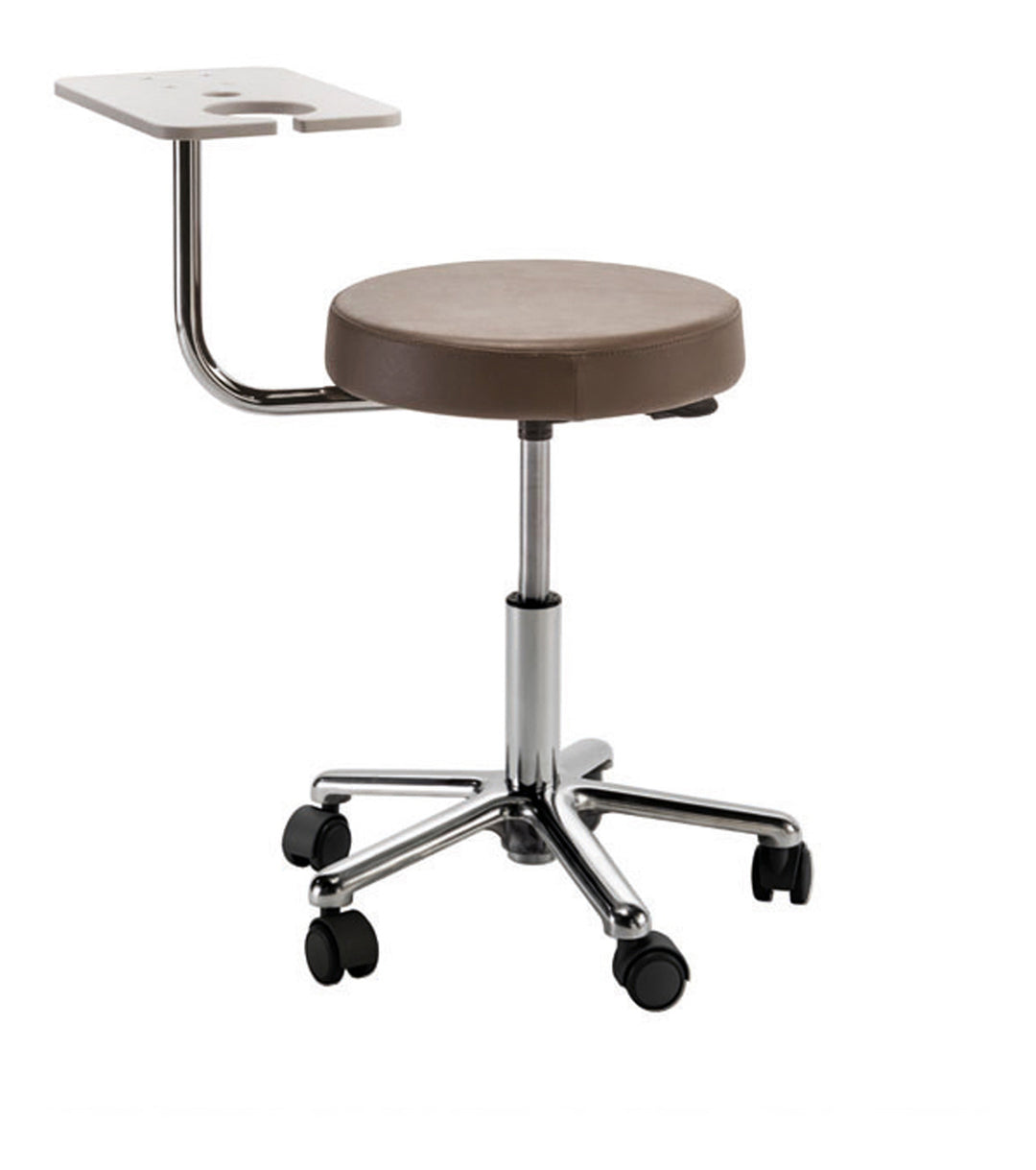 Pietranera HOCKER RIDER TRAY MIT TECHNISCHE TISCH TRAY,VERCHROMTER MINI ALU FUSS UND ROLLEN, MIT GAS LIFT