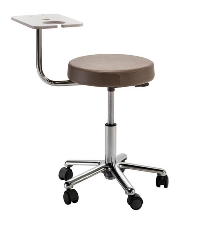 Pietranera HOCKER RIDER TRAY MIT TECHNISCHE TISCH TRAY,VERCHROMTER MINI ALU FUSS UND ROLLEN, MIT GAS LIFT