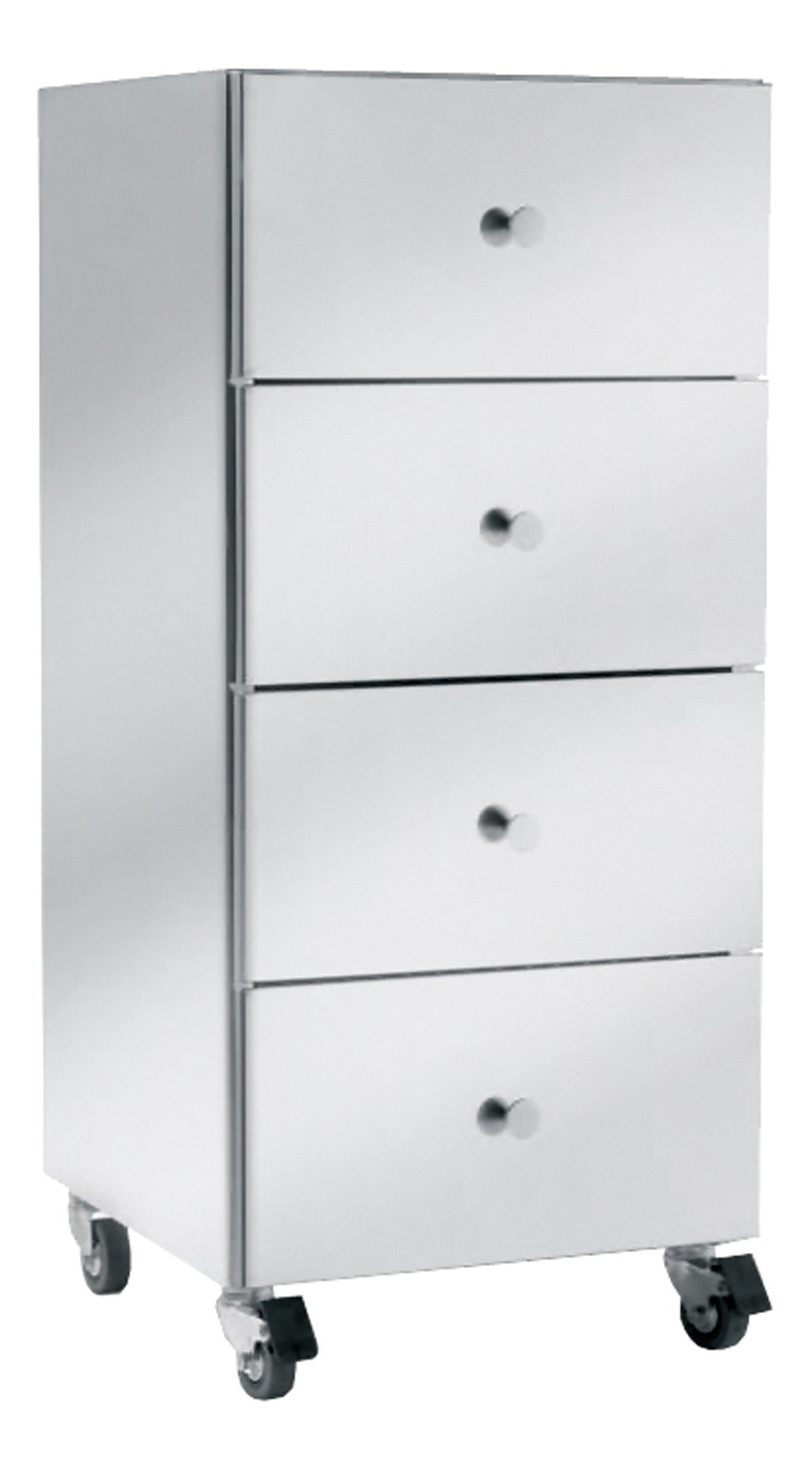 Pietranera WALLY ARBEITSWAGEN AUS EDELSTAHL MIT 4 KLEINEN SCHUBLADEN