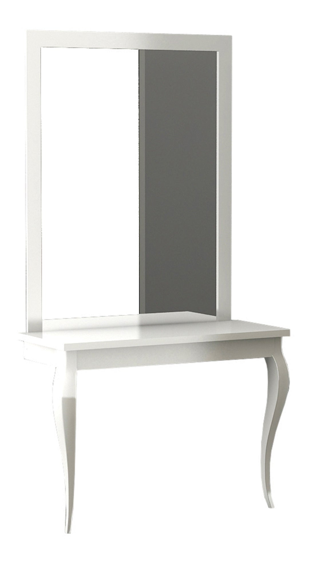 Pietranera FRISIERPLATZ BELLEVUE GLANZ WEISS, SPIEGEL MIT WEISS RAHMEN