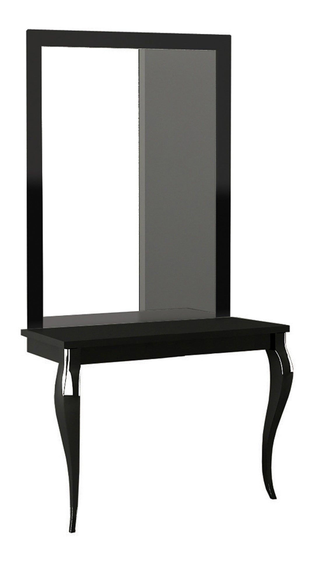 Pietranera FRISIERPLATZ BELLEVUE GLANZ SCHWARZ, SPIEGEL MIT SCHWARZ RAHMEN