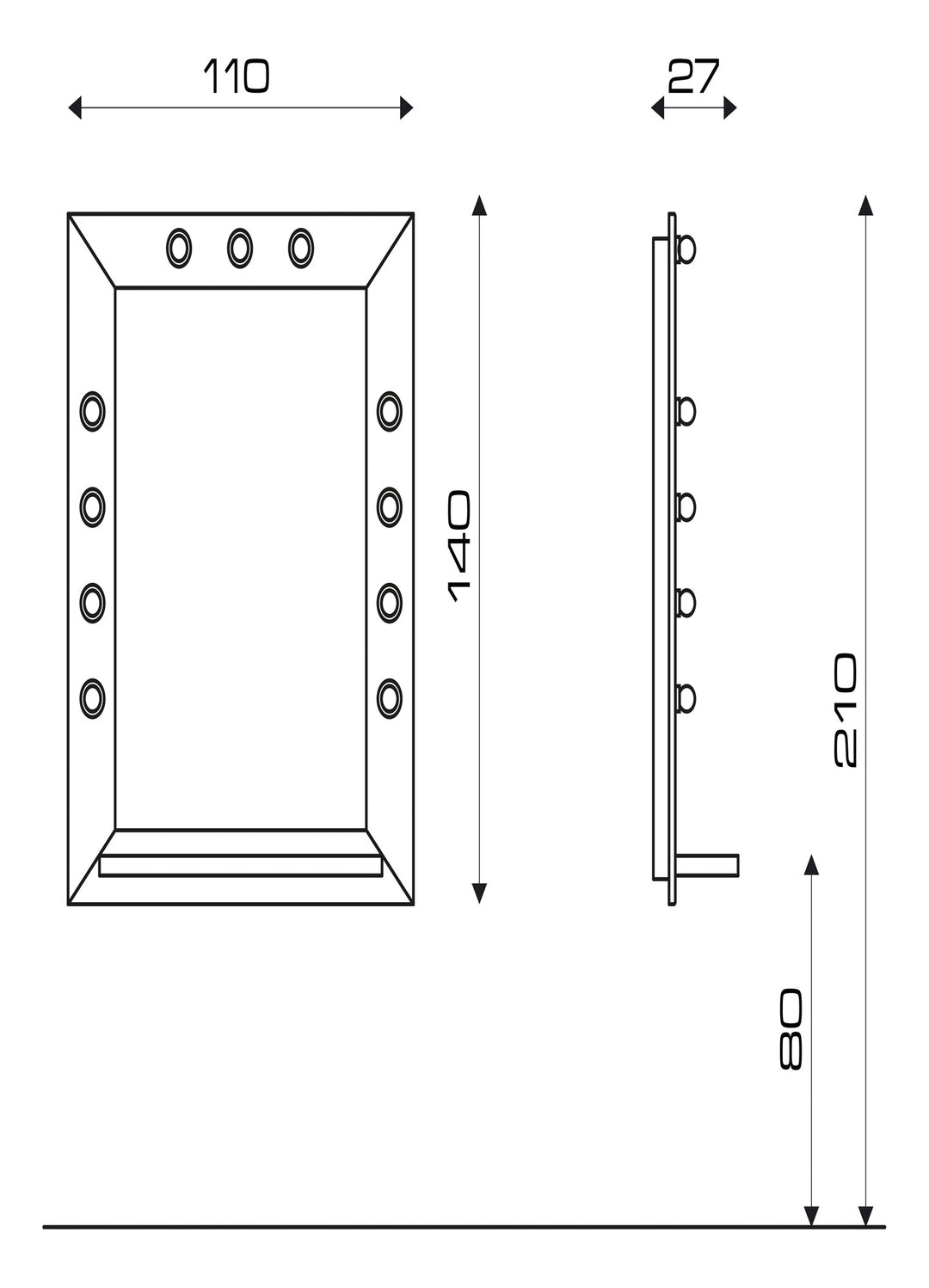 Pietranera WANDARBEITSPLATZ MAGNUM  INOX MIT STRUKTUR AUS EDELSTAHL, MIT PHONHALTER
