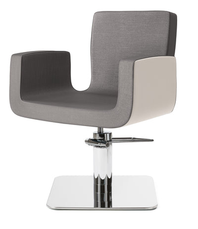 Styling-Stuhl für professionelle Salons und Friseure, moderner Friseurstuhl  – breiter Sitz, gestepptes Design, starker Rahmen und hydraulische Pumpe,  grau, A (Dunkelgrau A): : Kosmetik