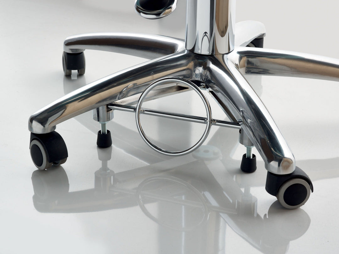 Salon Ambience Friseurstuhl Olimpia mit Rollen und Bremse