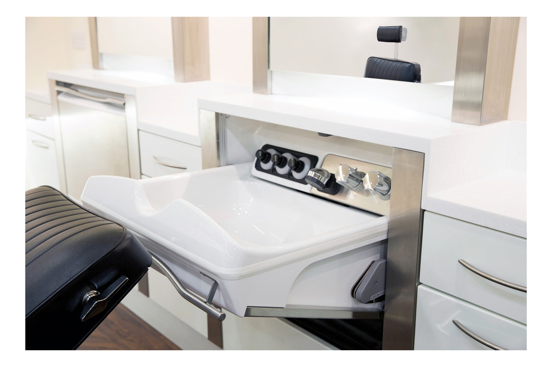 Takara Belmont Lavabo de coiffure rabattable Salon Console - Une solution unique pour gagner de la place