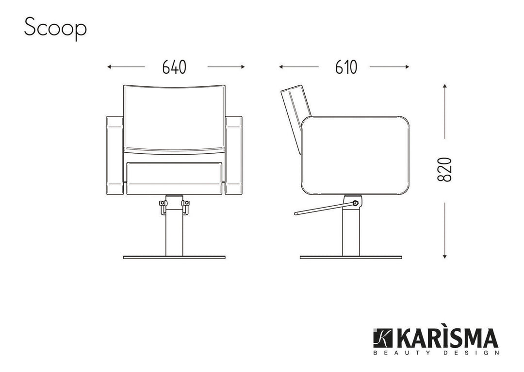 Sedia da parrucchiere Karisma SCOOP