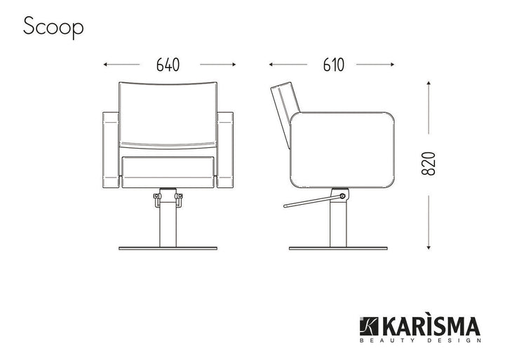 Sedia da parrucchiere Karisma SCOOP