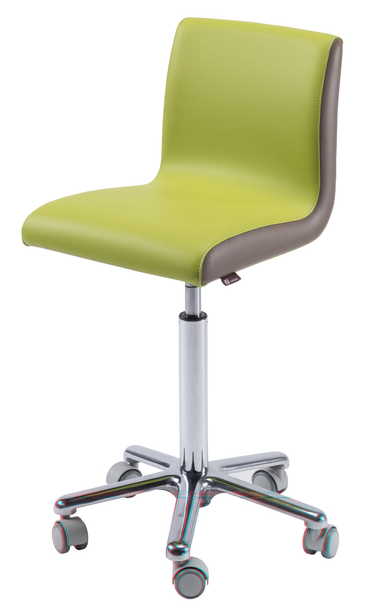 Sgabello a rotelle con schienale Karisma LEAF