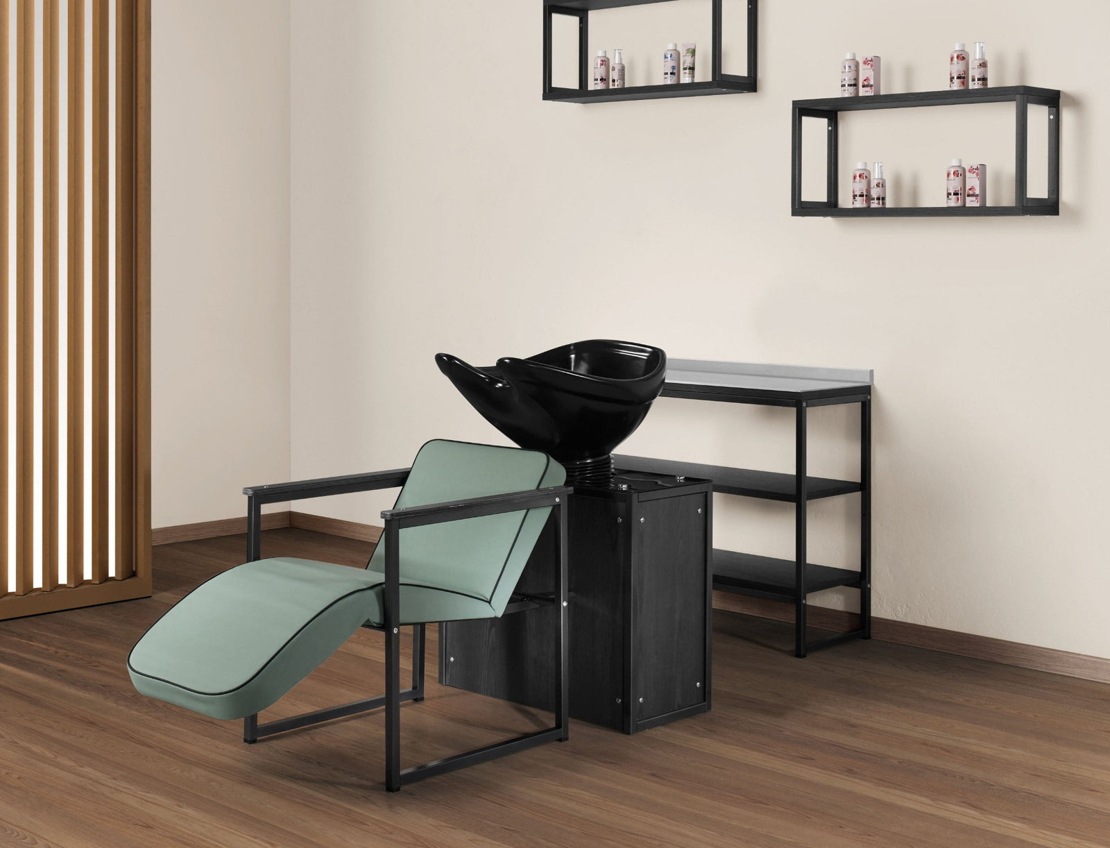 Salon Ambience - Scaun de spălare cu spălare din spate SOHO, un loc
