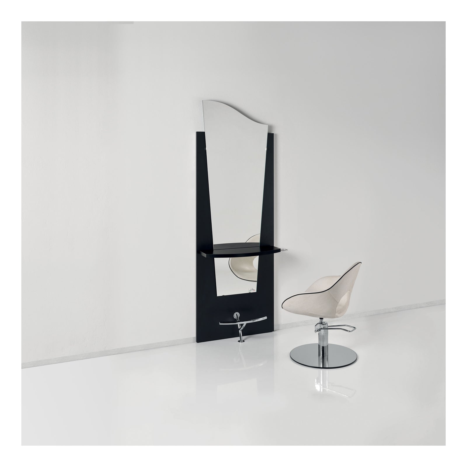 Luca Rossini Friseurspiegel Venezia BLACK - ohne Stuhl