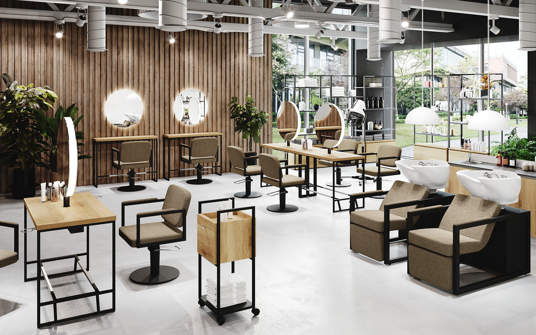 Salondesign24 Hair Salon Equipment Package Deal: Woodie