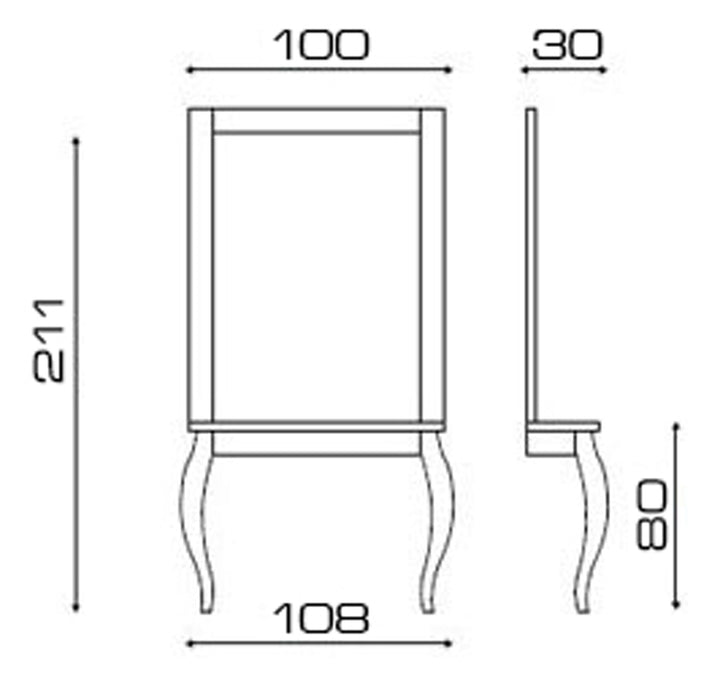 Pietranera FRISIERPLATZ BELLEVUE GLANZ SCHWARZ, SPIEGEL MIT BAROCK GOLD RAHMEN