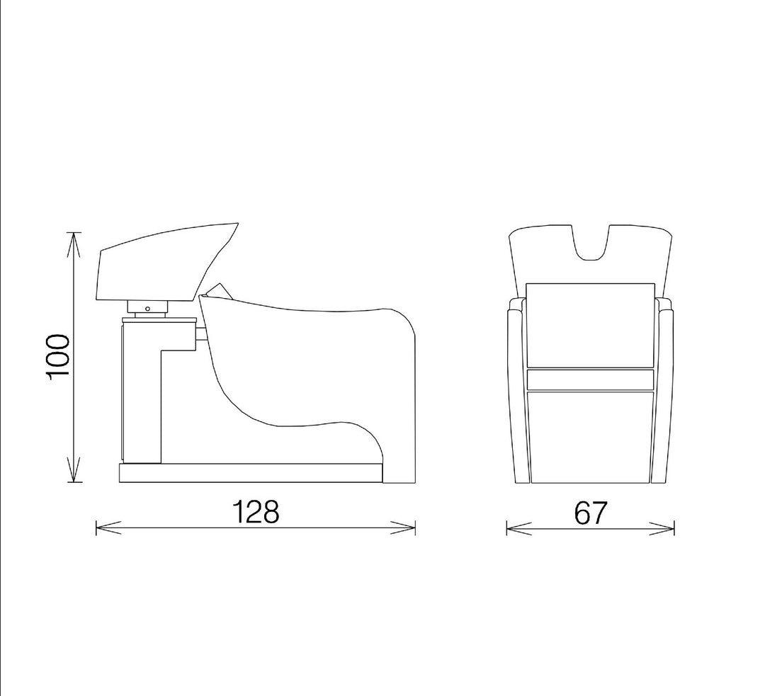 Vezzosi Achterwaartse wasunit Curve