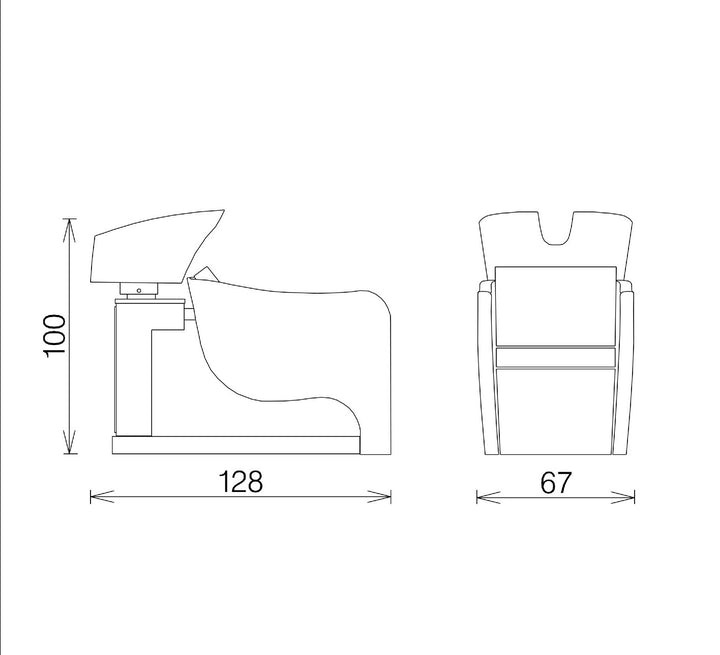 Vezzosi Achterwaartse wasunit Curve