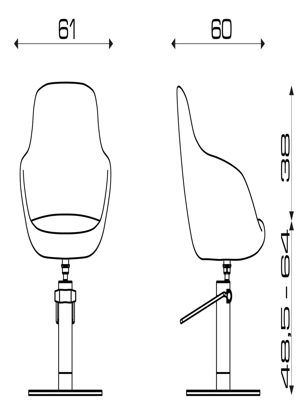 Pietranera Friseurstuhl AMELIA