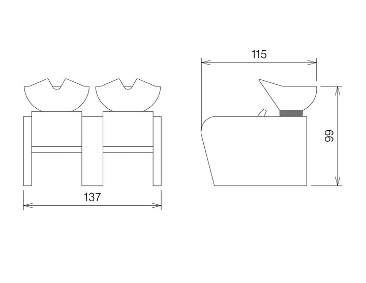 Vezzosi Achterwaartse wasunit Eddie sofa