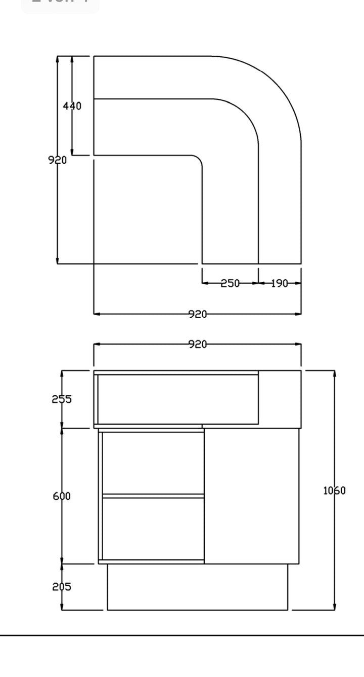 Salondesign24 Empfangstheke Sultan