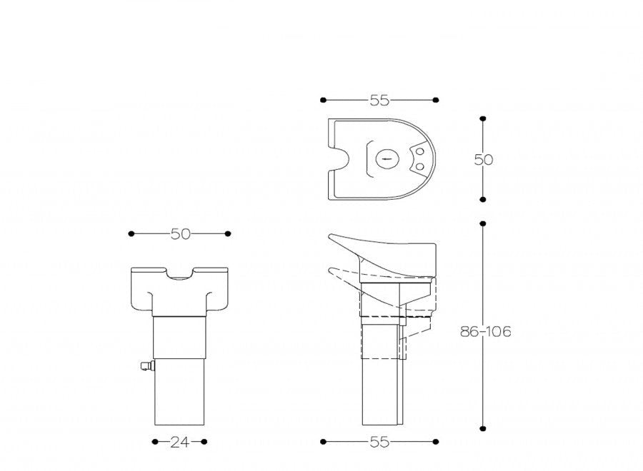 Kiela Waschsäule Aquacolumn höhenverstellbar Bild 3