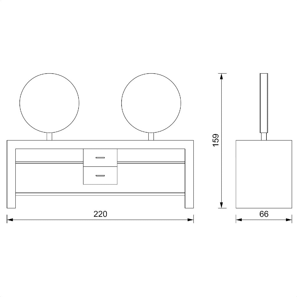 Miroir de coiffeur Vezzosi Polaris +