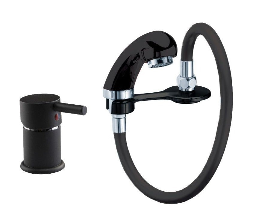 Salondesign24 Premium Parrucchiere miscelatore nero nero