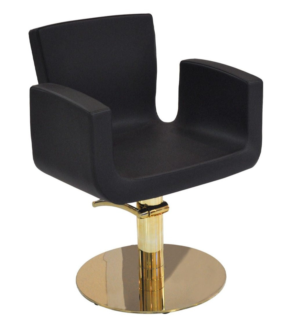 Salondesign24 BARBI Gold-Colored Hairdressing Chair
