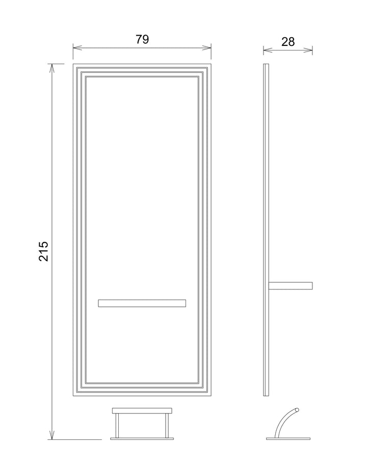 Vezzosi Frisörspiegel Stripe light